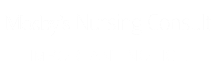 Mosby's Nursing Consult - Important Notice
